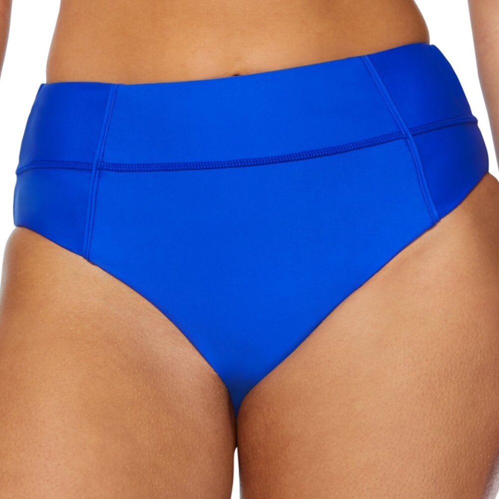 Reebok High-Waist Bikini Bottoms Blue Size Medium